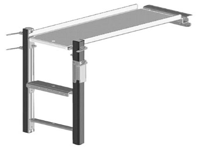 Mounting device for air-cooled power blocks